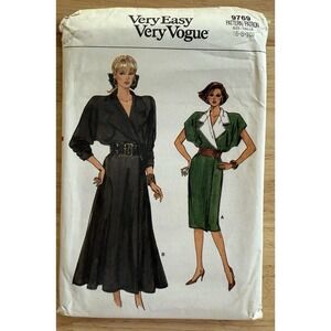 Very Easy Very Vogue Pattern 9769 Misses' Dress Size 6 8 10‎ Uncut FF